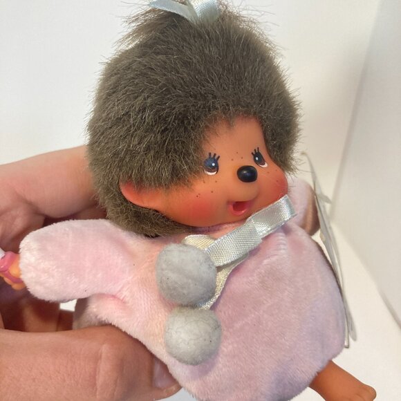 Monchhichi Monkey Bean Bag Baby Set Boy Girl Sekiguchi Doll Toy Tag Japanese - Picture 14 of 16